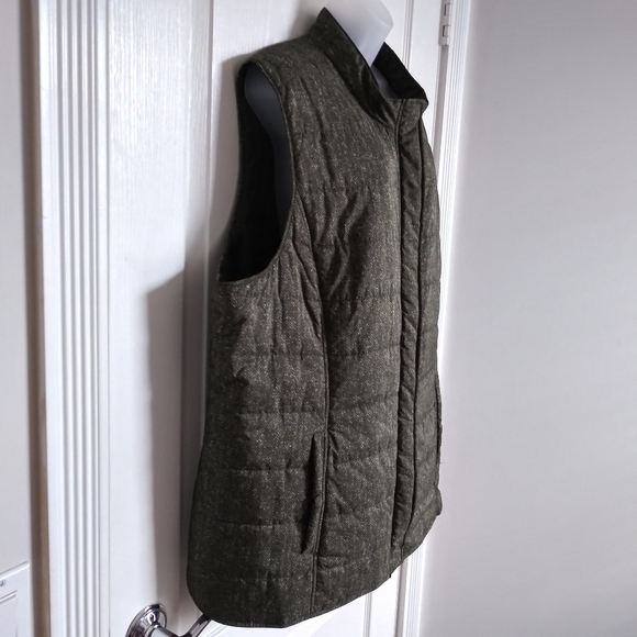 J Jill Puffer Vest Balsam Herringbone Full Zip Womens  Green 4X Plus - Picture 3 of 12